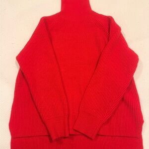 Pink Lily Vibrant Red Turtleneck Sweater